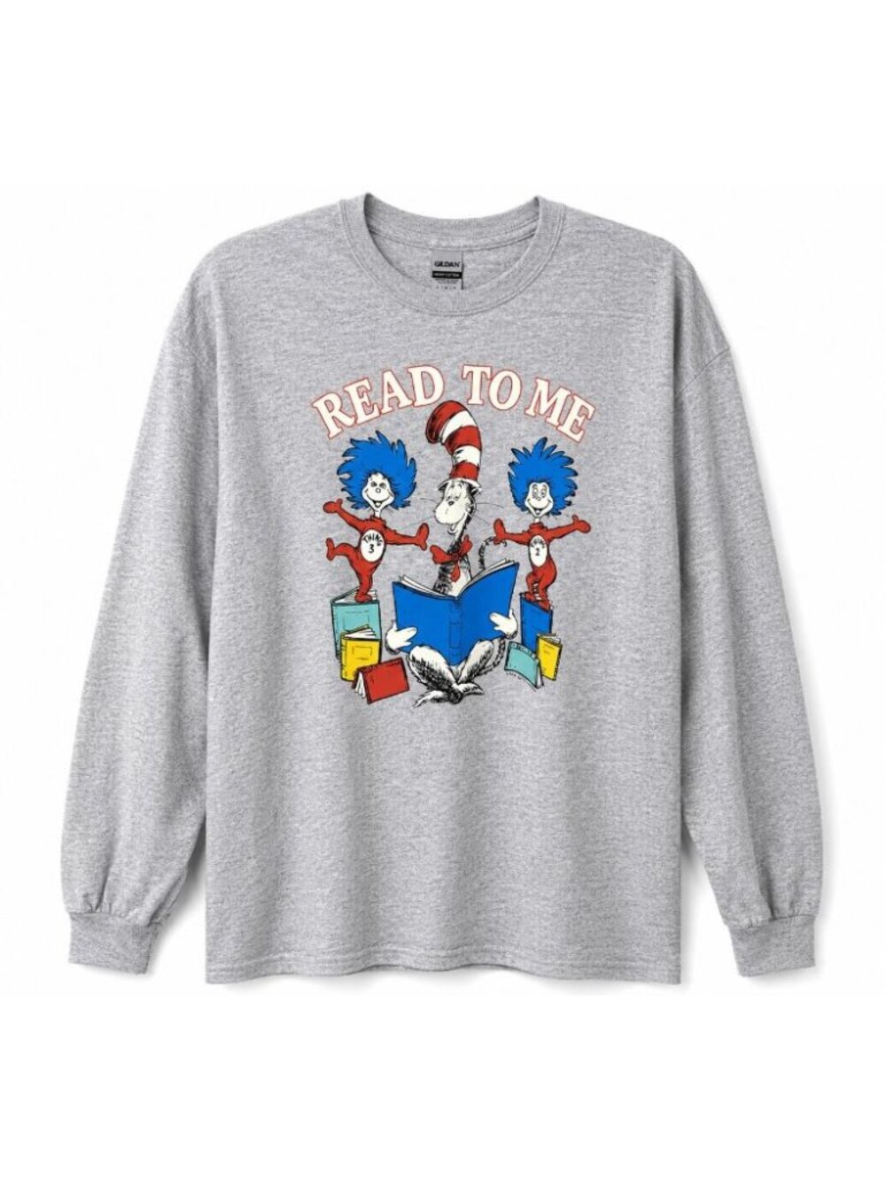 Cat in the Hat “READ TO ME” Shirt -Dr Seuss Size XL Long Sleeve School Teacher